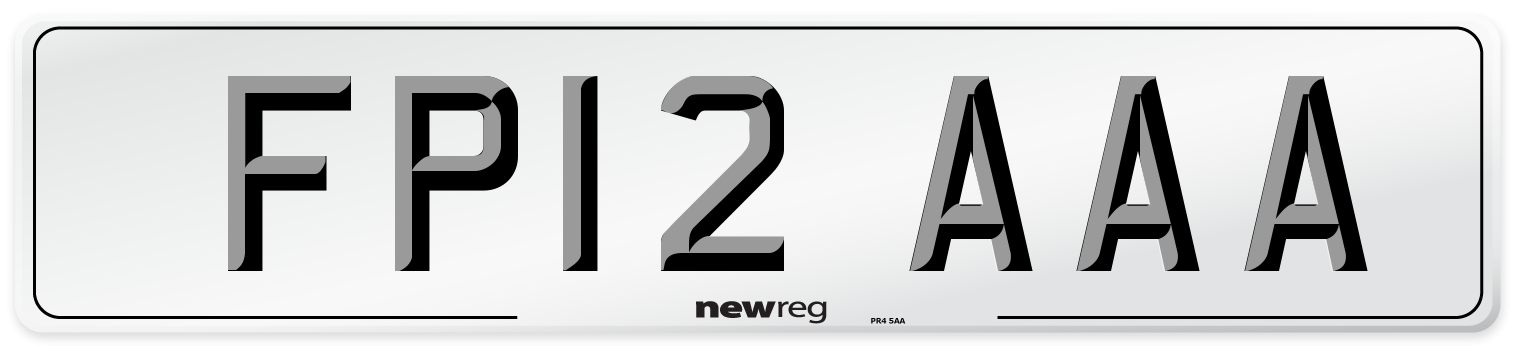 FP12 AAA Number Plate from New Reg
